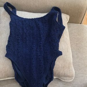 Crocheted one piece suit